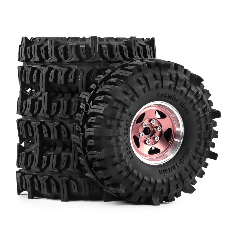 118 มม.1.9 นิ้ว Beadlock ล้อและยางชุด 12 มม.Hex สําหรับ 1/10 RC Crawler TRX4 TRX6 Axial SCX10 II III