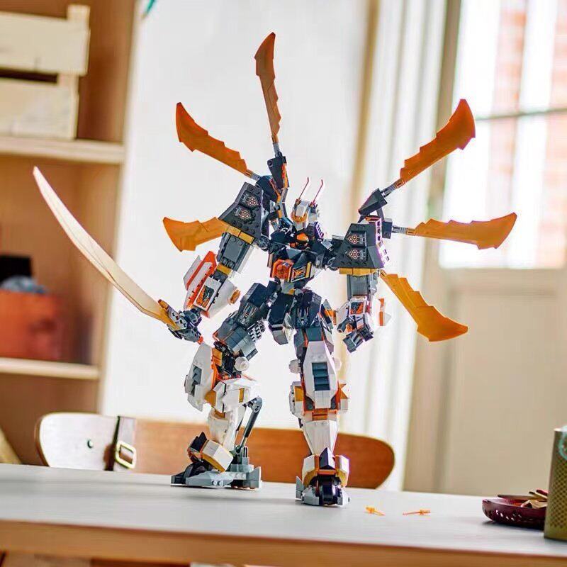 ninjago เลโก้ บล็อกตัวต่อ Phantom Ninja Series Kous Titan Mecha Boy ประกอบของเล่นเด็กของขวัญ 71821