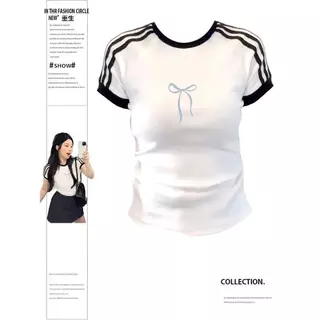 【จัดส่งตลอด 24 ชั่วโมง】M-4XLมีหลายสีให้เลือกคอกลมเสื้อครอปเท่ๆเสื้อแฟชั่นผู้หญิงวัยรุ่นสวยๆรุ่นยอดนิยมชุดเดรสสวยหรูลุค