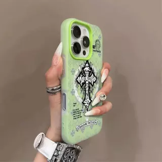 เคสเจลลี่แม่เหล็กลายแบรนด์อินเทรนด์สองในหนึ่งเดียวเหมาะสำหรับ iPhone 17/16/15/13/14/X/15/16/14 เพื่อป้องกันการล้ม