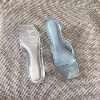 รองเท้าแตะนักเรียน Anti-Slip PVC โปร่งใส เกาหลี ใส่ข้างนอก ชายหาด พื้นนุ่ม เหมาะสำหรับหน้าร้อน ใส่ได้ทั้งวัน ไม่เหม็นเท้า ระบายอากาศดี กันลื่นเวลาเดิน| FCC0 WS1 HS1 FLW1