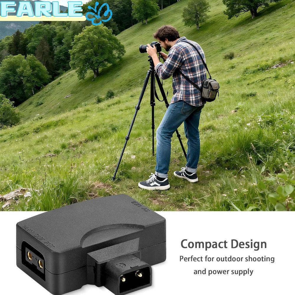 FARL Power Adapter, 11V-17V V-Mount Battery D Tap to USB Adapter, แบบพกพา 5V/1.5A Universal ชายหญิง 