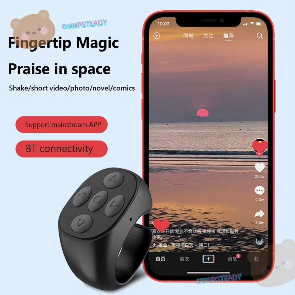 CHAMPSTEADY Electric Auto Page Turner, Mute ABS Finger Clicking Device, Fashion Quick Click Mini Blu