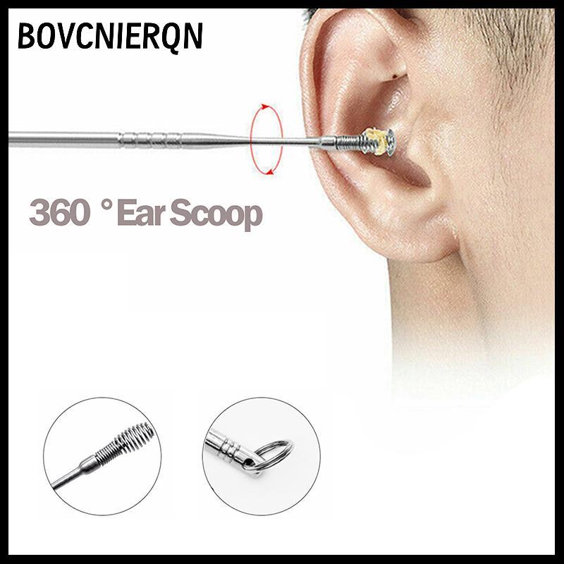 Tn หูนวดเกลียว Pi 360° เครื่องมือ Earpi สแตนเลสเกลียวแบบพกพาเกลียว n