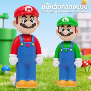 Suprer Mario Scalable แปรงสีฟันน่ารัก Mario Luigi ตัวเลขเปลี่ยนแปรงสีฟันขนนุ่ม Fine Bristled เด็กของขวัญ