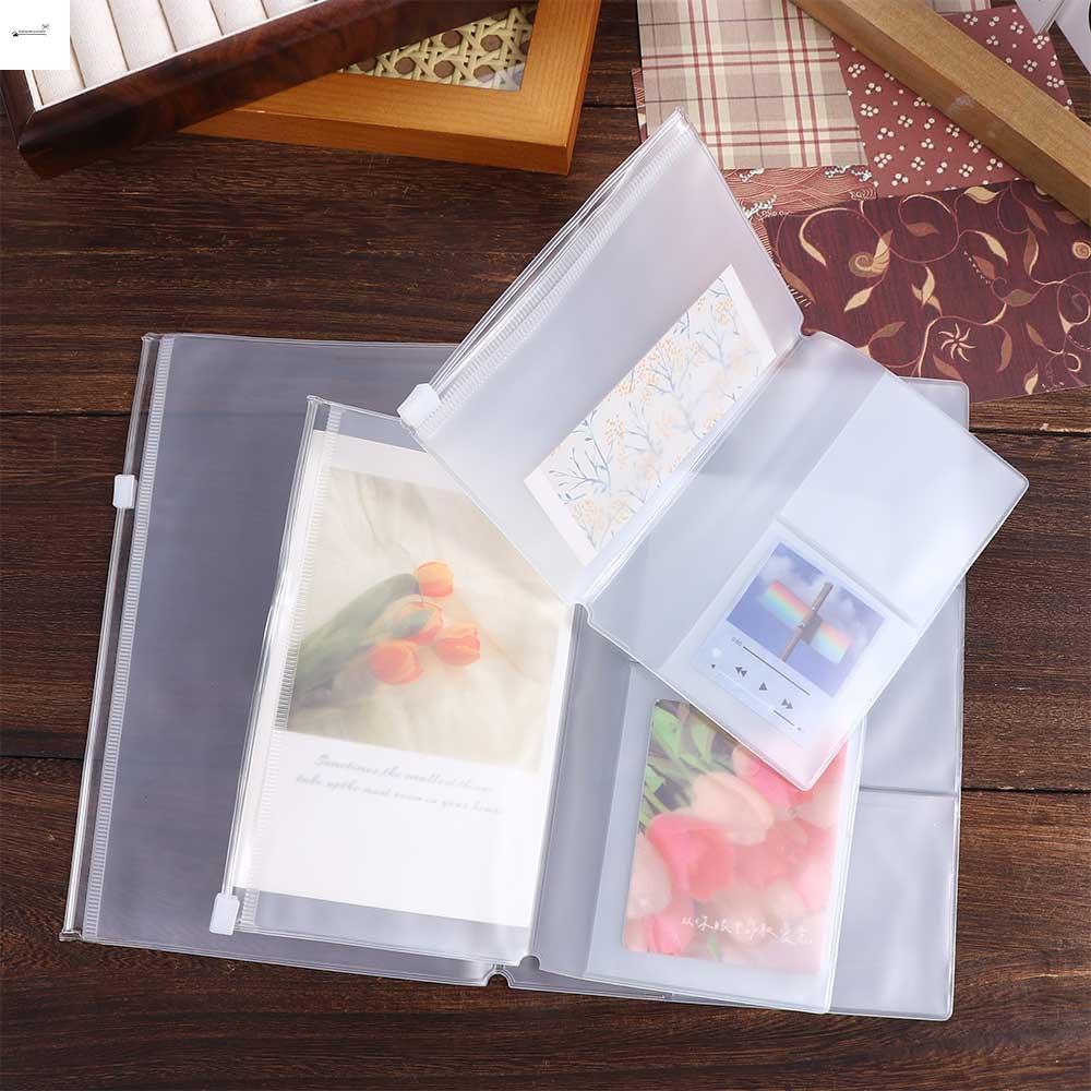 STATIONERYSTUDIO โน้ตบุ๊คซิปกระเป๋า Journal อุปกรณ์เครื่องเขียนสําหรับ Midori Travelers นักเรียนกระเป๋าโรงเรียน PVC ซิปกระเป๋า