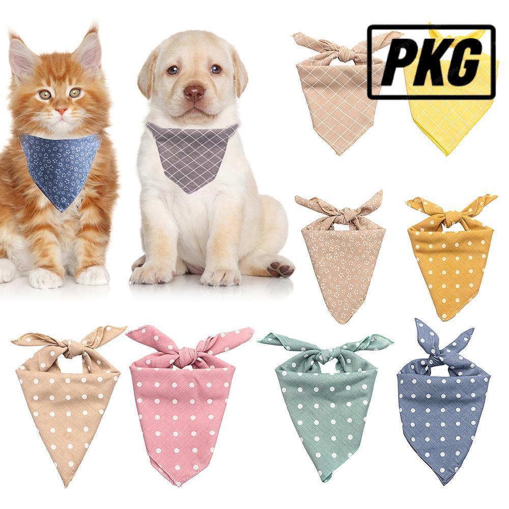 REPKG Pet Bandanas Puppies อุปกรณ์สําหรับสัตว์เลี้ยง ผ้าพันคอสามเหลี่ยม ผ้ากันเปื้อนน่ารัก Dots ผ้าพันคอคอแมว