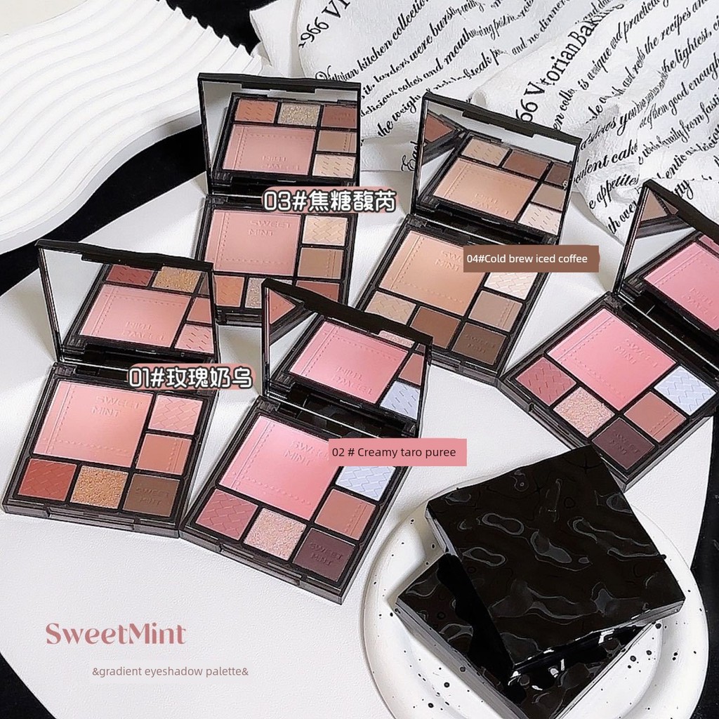 contour คอนทัวร์หน้า Daily Light Makeup Eyeshadow Palette ความอิ่มตัวต่ําลด Swollen Eye Foam Earth C