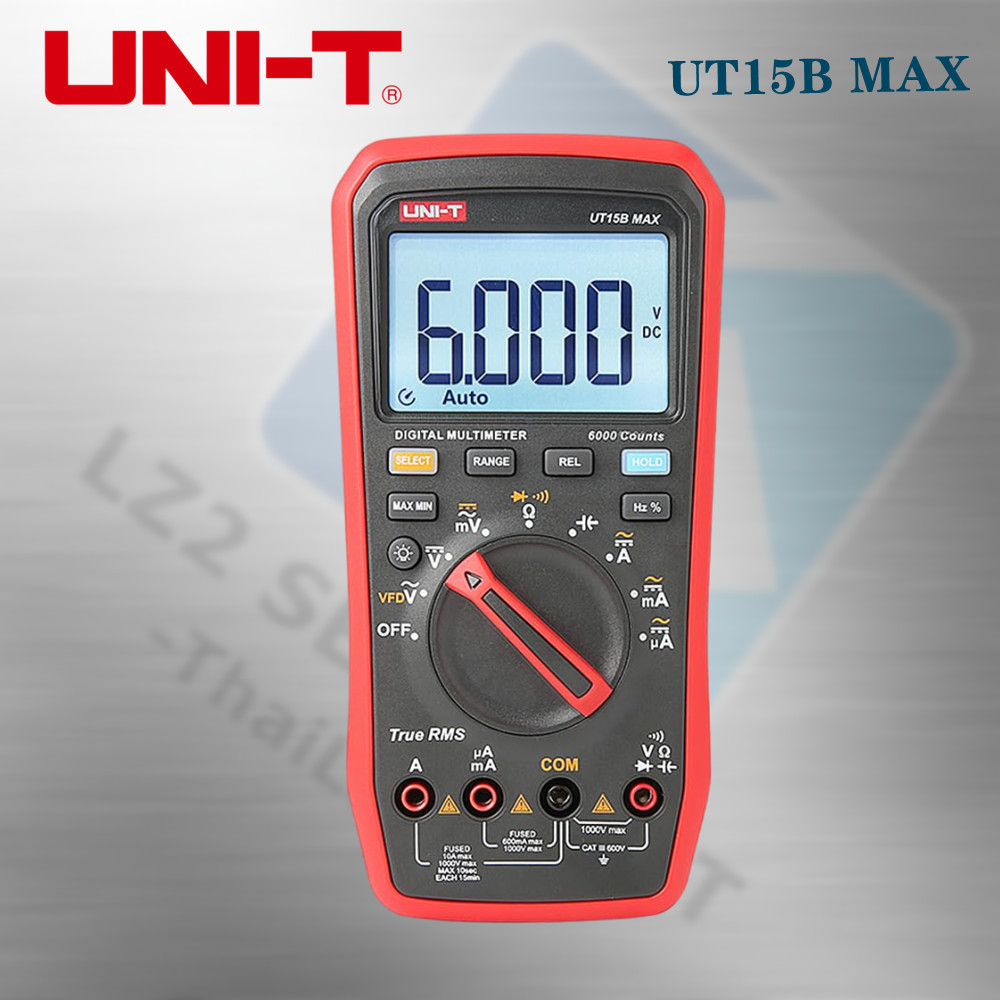 Uni-t UT15B MAX True RMS มัลติมิเตอร์ดิจิทัล UT15B MAX  AC DC 10A 1000Vความต้านทาน ตัวเก็บประจุ ไดโอ