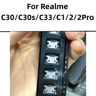 อะไหล่ปลั๊กเชื่อมต่อที่ชาร์จ Micro USB 5pin สําหรับ OPPO Realme C30 C30s C33 C1 2 2Pro 5-50 ชิ้น