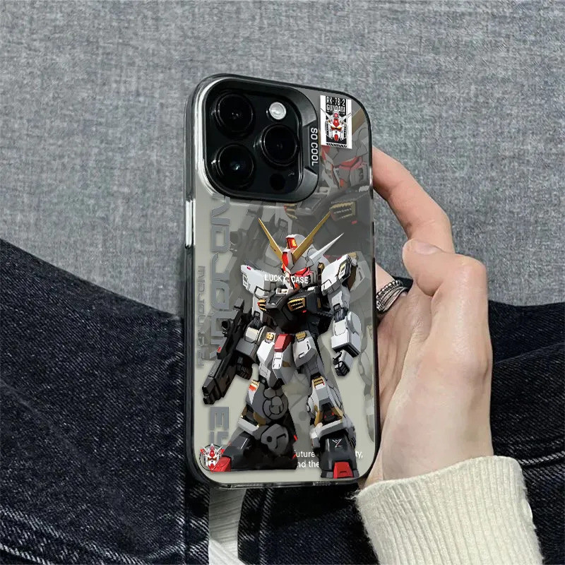 เคสโทรศัพท์TPU Shock-Resistantรุ่นQ Mechaสร้างสรรค์อะนิเมะเหมาะสําหรับiPhone 16 15 12 13 14 11 17 PR