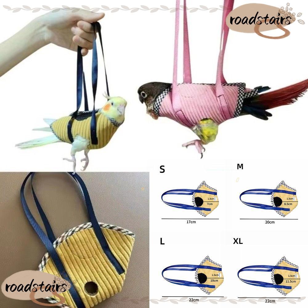 ROADSTAIRS Bird Bag, สายปรับได้ Breathable Parrot Vest Carrier, แบบพกพา Anti Escape Bird กระเป๋าเป้สะพายหลัง Carrier นกแก้วขนาดเล็ก