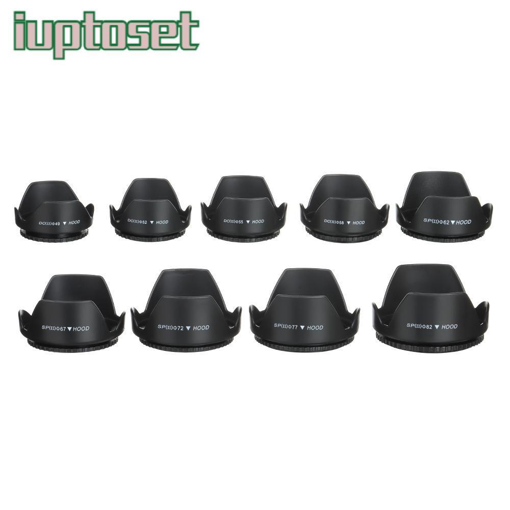 Iuptoset Screwed Lens Hood อุปกรณ์เสริมกล้องที่ใช้งานได้จริงเกราะป้องกันสําหรับกล้อง Nikon Fuji Olympus DSLR