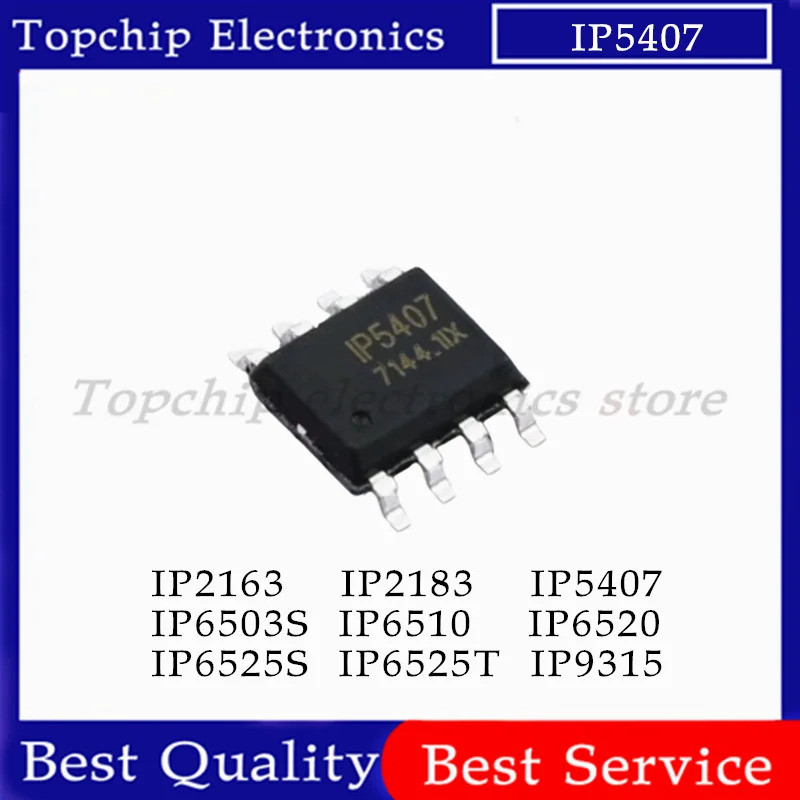 5PCS IP2163 IP2183 IP5407 IP6503S IP6510 IP6520 IP6525T IP6525S IP9315 SOP8 ชิป ic