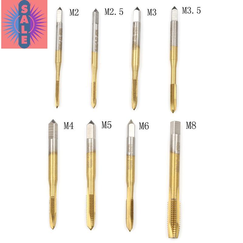 Ap M2/M2.5/M3/M3.5/M4/M5/M6/M8 HSS เมตริกตรงขลุ่ยสกรูแตะปลั๊กแตะที่