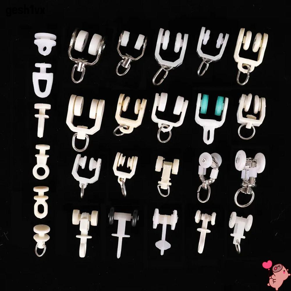 10 ชิ้น ราวผ้าม่าน อุปกรณ์เลื่อนราง ล้อตะขอแขวน แหวนเลื่อนตรงโค้ง สําหรับแขวนตกแต่งเฟอร์นิเจอร์ฮาร์ดแวร์