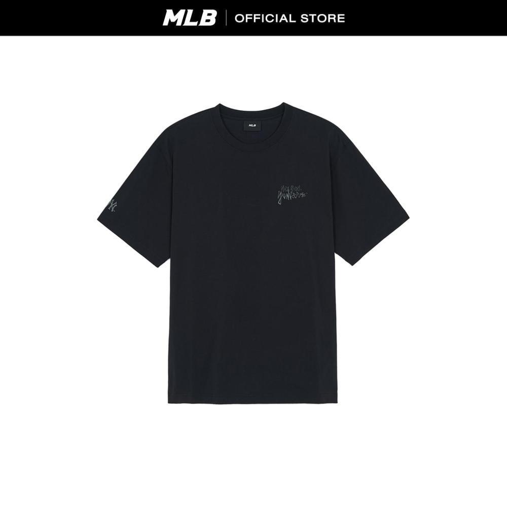 MLB เสื้อยืด ยูนิเซ็กซ์ Basic Mega Street Logo Over Fit T-Shirts รุ่น 3ATSB0563 50BKS สีดำ