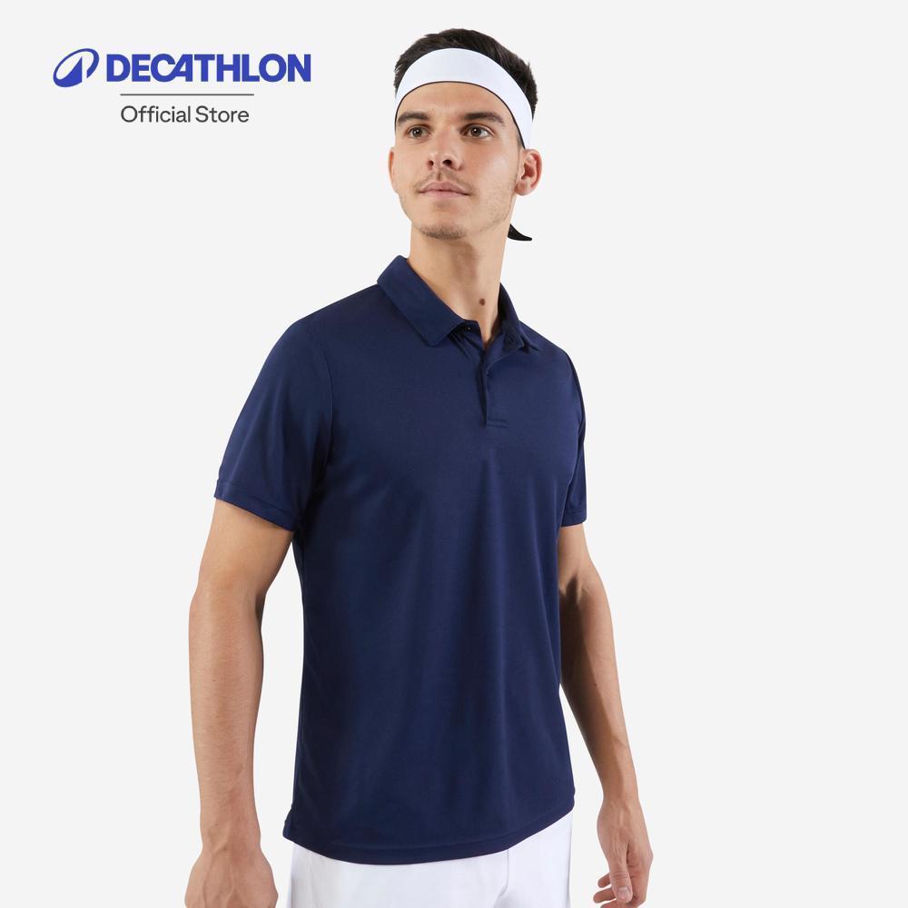 Decathlon 700 Tennis Badminton Padel Table Tennis Squash Polo Shirt เสื้อโปโลเล่นเทนนิส รุ่น Dry 100 - Navy
