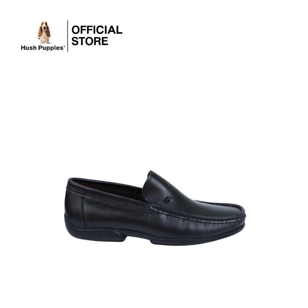Hush Puppies รองเท้าผู้ชาย รุ่น  HP 8HCFB2415A – สีดำ (รองเท้าลำลองหนังแท้ แบบสวม) – โปรปัง