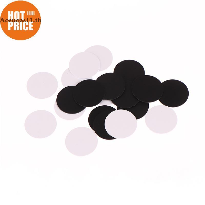Aosuoas 5 ชิ้น Rewritable White Ntag215 NFC เหรียญกลม 504 Bytes Smart Ntag215 ป้ายการ์ด 25 มม. สําหร