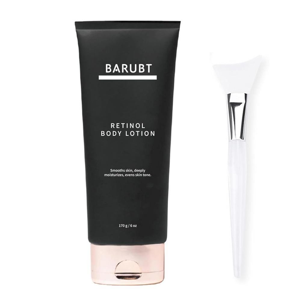 Retinol Body Lotion 170g - Firming Body Cream for Crepey , Stretch Marks & Sun-Daed - ให้ความชุ่มชื้นอย่างเข้มข้น คอ แขน ร่างกาย ((พร้อมแปรง))