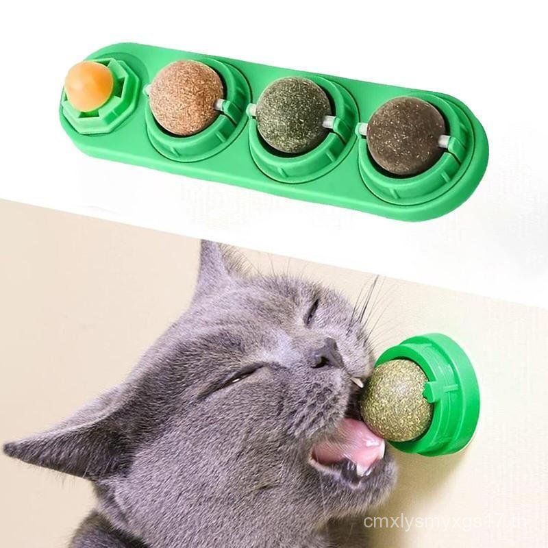 Catnip ของเล่นลูก 4 ชิ้น, Extra Cat Energy Ball, กินได้ลูกแมว Silvervine ของเล่น, Healthy Kitty ทําค