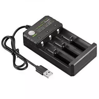 เครื่องชาร์จแบตเตอรี่18650สีดำ1 2 4ช่อง AC 110V 220V คู่สำหรับชาร์จ18650 3.7V แบตเตอรี่ลิเธียมชาร์จได้4พอร์ต