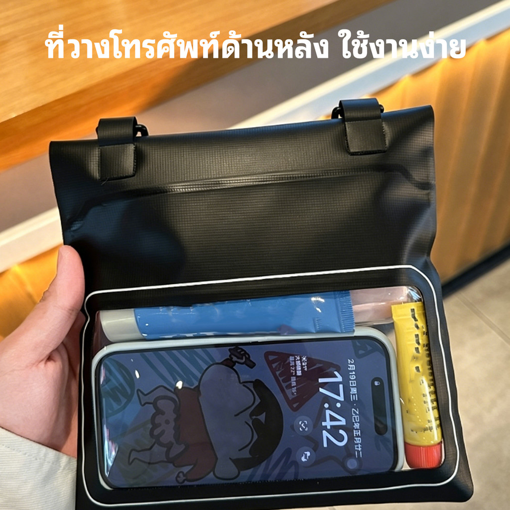 ซองกันน้ำมือถือ IPX8 รุ่นใหม่ กันน้ำลึก 30 เมตร ซอง PVC ใสถ่ายรูปใต้น้ำได้ ระบบซีล 4 ด้าน แข็งแรง กระเป๋าคาดเอว สายคล้องคอปรับได้ เหมาะสำหรับสงกรานต์ ชายหาด