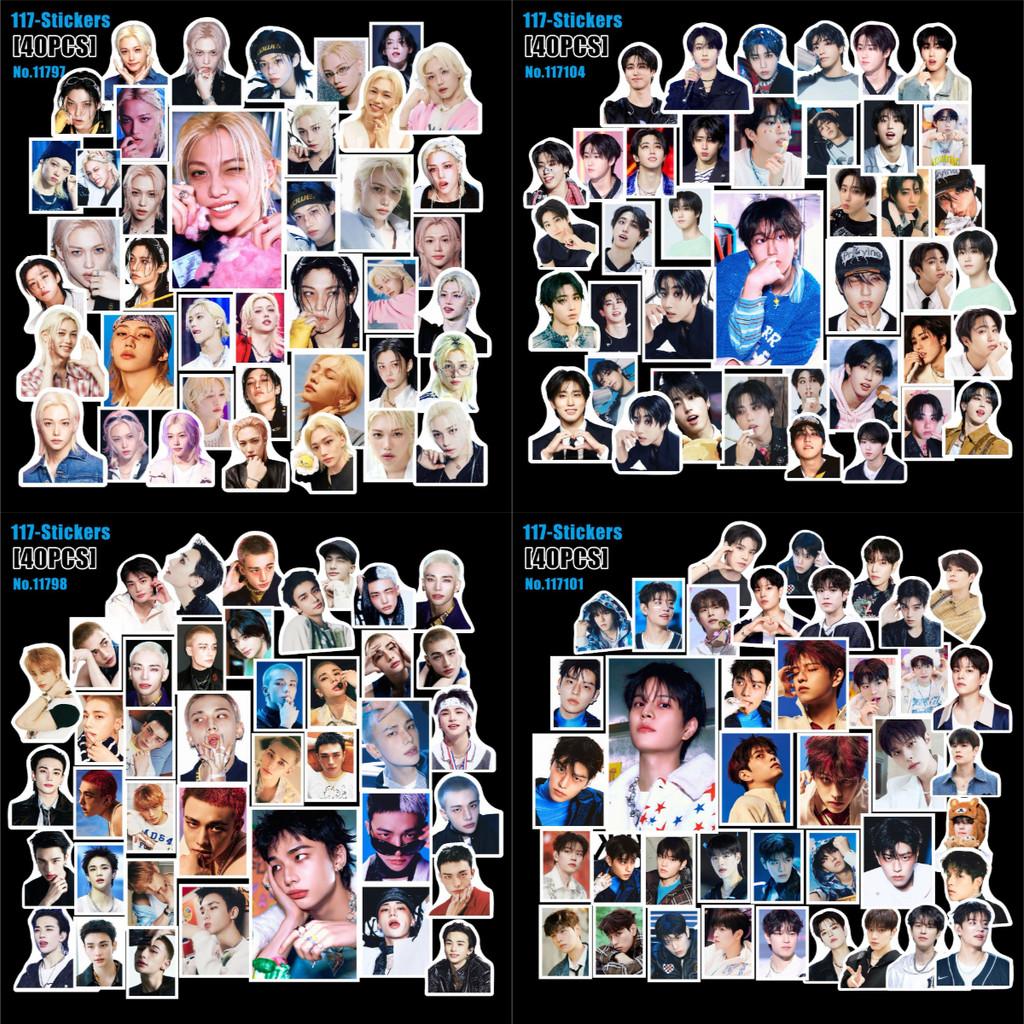 STRAYKIDS อัลบั้ม Karma สติกเกอร์ Seungmin Felix โทรศัพท์กระเป๋าเดินทางสติกเกอร์แล็ปท็อป 40 ชิ้น/แพ็