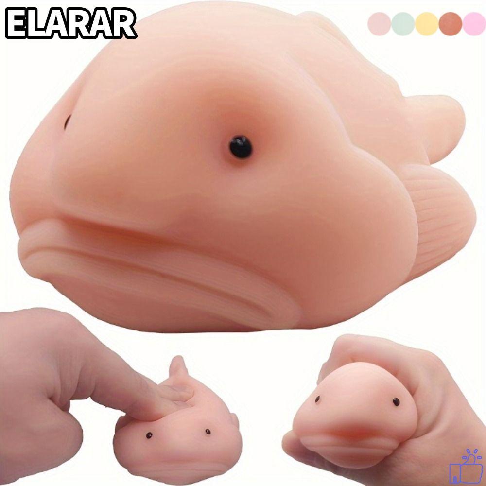 เอลรา‌R ของเล่น Blobfish, กันน้ําซิลิโคน Scorpionfish Squeeze ของเล่น, น่ารัก Soothing Texture ยืดรูปร่างน่ารักความเครียดบรรเทา Sensory ของเล่นสําหรับความเครียดความวิตกกังวลบรรเทา