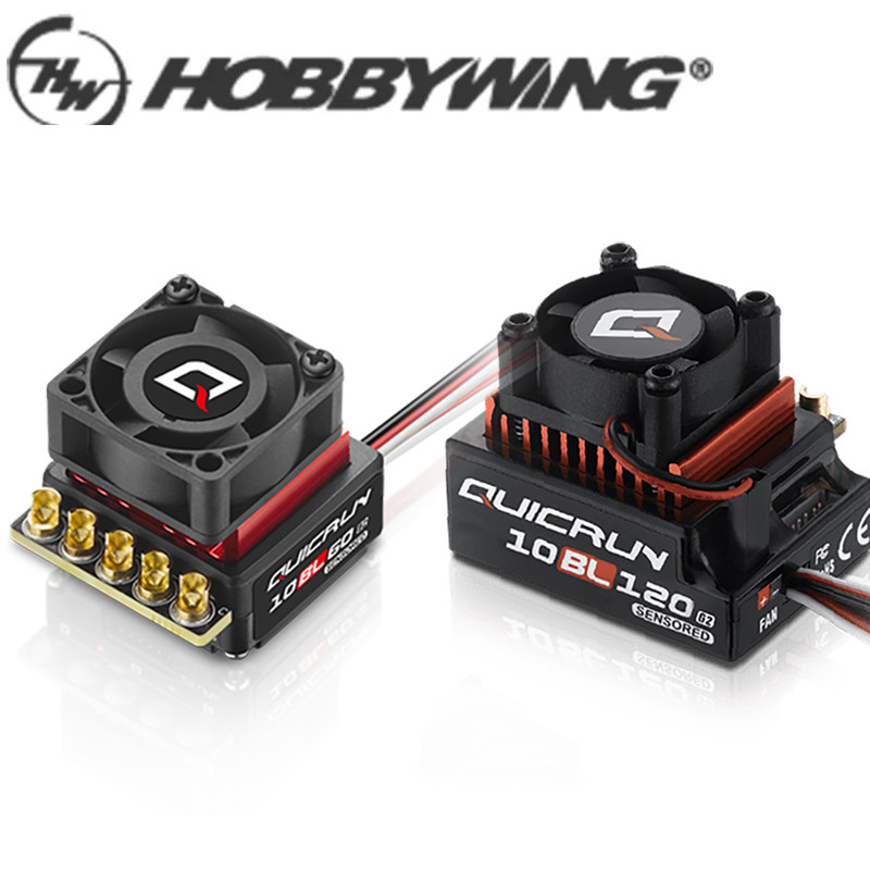 Hobbywing QUICRUN Sensored 10BL120 G2 120A /10BL60 60A 2-3S Lipo Brushless ESC สําหรับ 1/10 RC Racing รถ