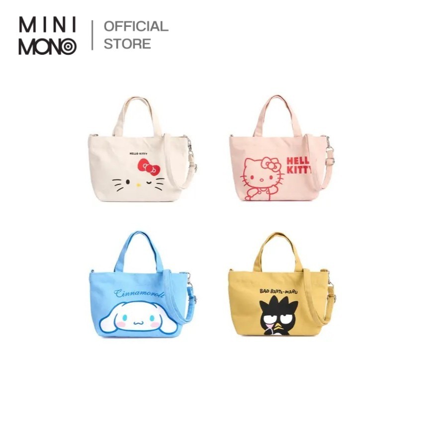 Mini Mono x Sanrio กระเป๋าโท้ท Size S ดีไซน์เรียบง่าย เข้ากับยุคสมัย พร้อมฟังก์ชั่นการใช้งานหลากหลาย