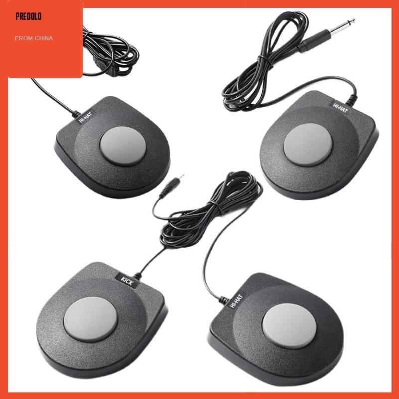 [Predolo] 2 ชิ้น Sustain Pedal กลองคีย์บอร์ดเหยียบ Digital Percussion เท้าเหยียบวัสดุ PP โครงสร้างด้านหลังเหมาะสําหรับเปียโนไฟฟ้า Family Party Out