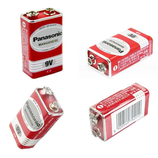5/10/20 pcs original Panasonic 9V Manganese Battery แบตเตอรี่ 9V ถ่านแดง 6F22ND 600mah Alkaline and Carbon รับประกัน 1ปี