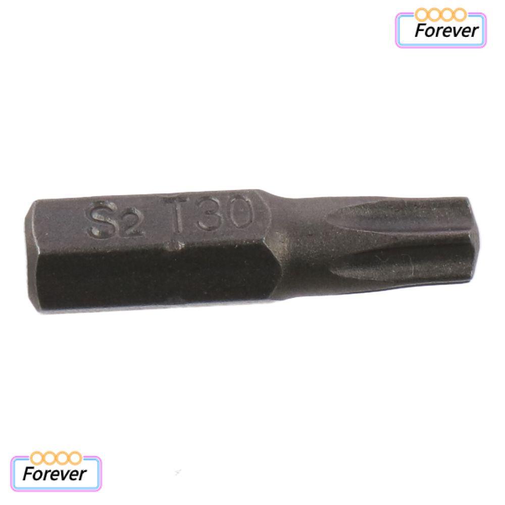 FOREVER 1 ชิ้น Torx Bits, T6-T40 S2 โลหะผสมเหล็กสกรู Driver Bit, 25 มม.ความยาว 1/4 นิ้ว Hex Shank 6 จุด Star หัวไขควงชุด