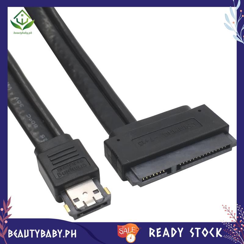 [beautybaby.ph] 7+15Pin SATA HDD to Power ASATA และ USB 2.0 Combo Cable สําหรับไดรฟ์ SATA ภายนอก 22P