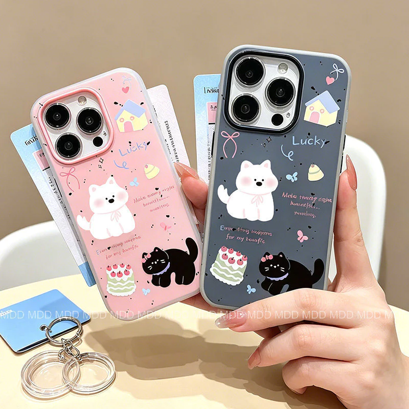 2in1 แมว เคส For VIVO V40 Pro Y02A Y02T Y27S Y36 Y77T Y91C Y50 Y30 Y17S Y16 Y19S Y22 Y03 Y18 Y15S Y15A Y17 Y12 Y20 Y21