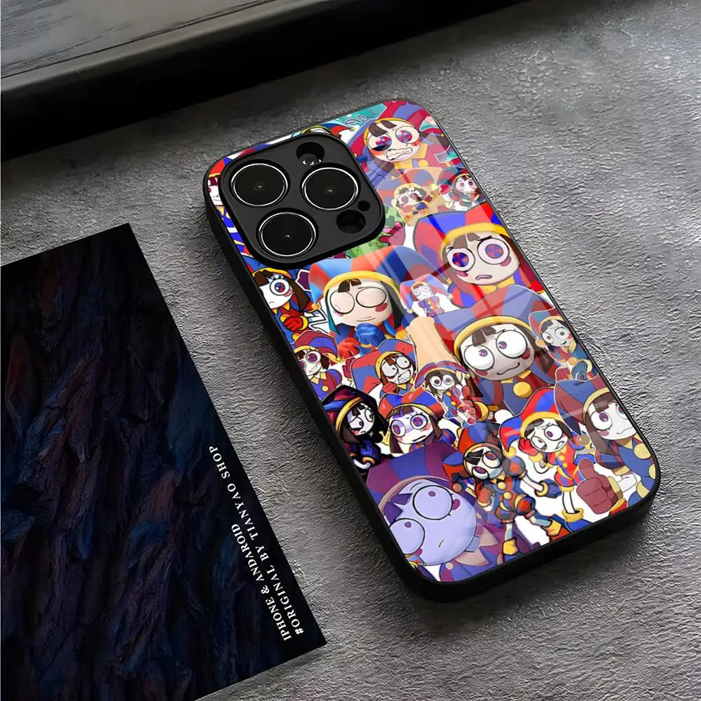 BK-1 Amazing Digital Circusเคสโทรศัพท์สําหรับIPhone 16 Pro Max 14 15 Plus 13 Mini 11 12 X XR XS 8 7 Plus SEแก้วปกหลัง