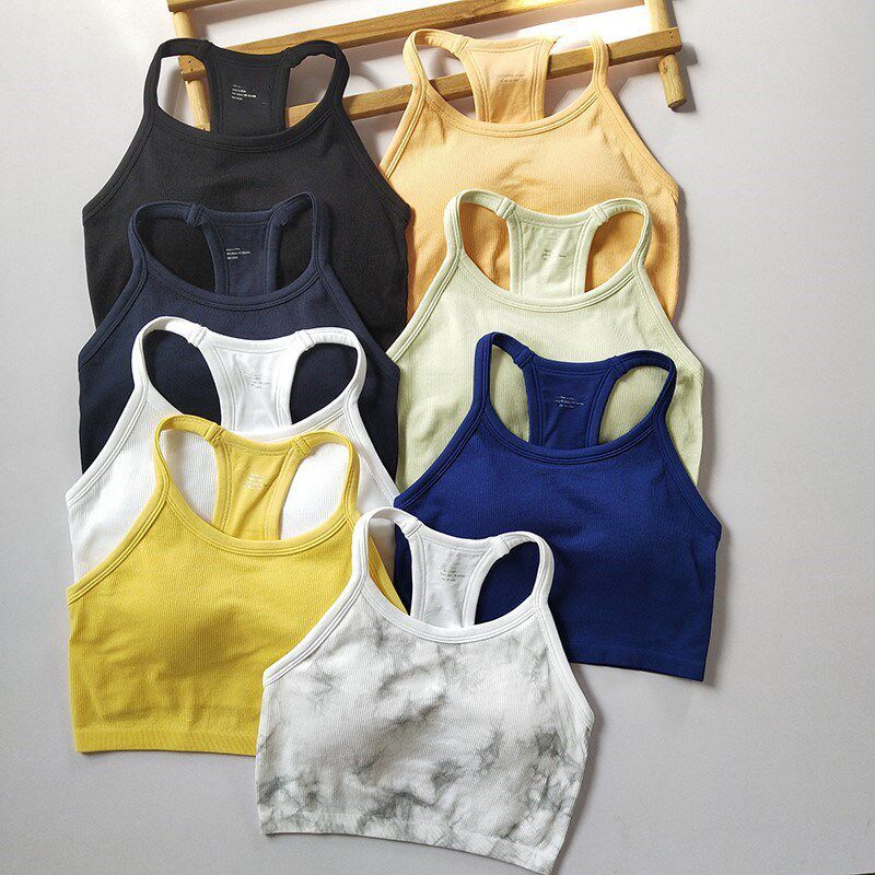 sport bar ผู้หญิง sport bra กั๊กโยคะแบบแขวนคอสไตล์ตะวันตก
