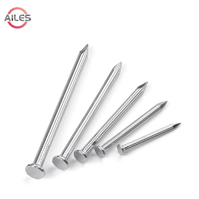 400g 55# Carbon Steel Cement Nails White Zinc Plated Hardwood Wall Tilling Brick Concrete Cement Nai