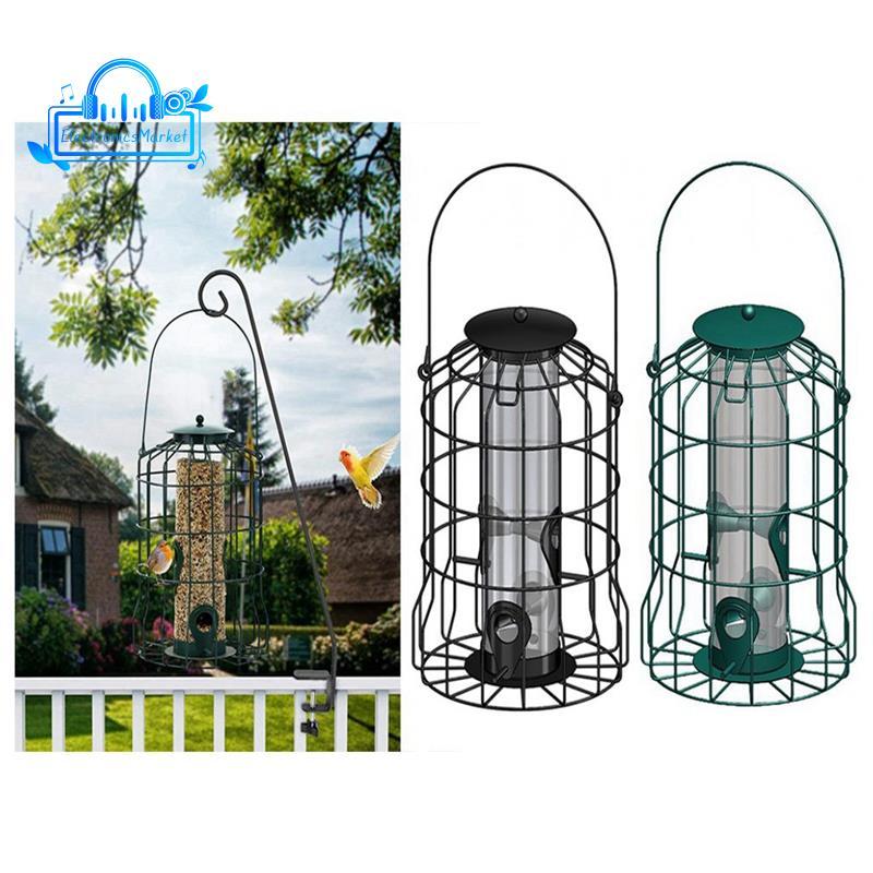 [Promote E]Bird Deterrent Feeder Rust-Proof Hanging Bird Feeder Cage สําหรับ Garden Backyard Squirre