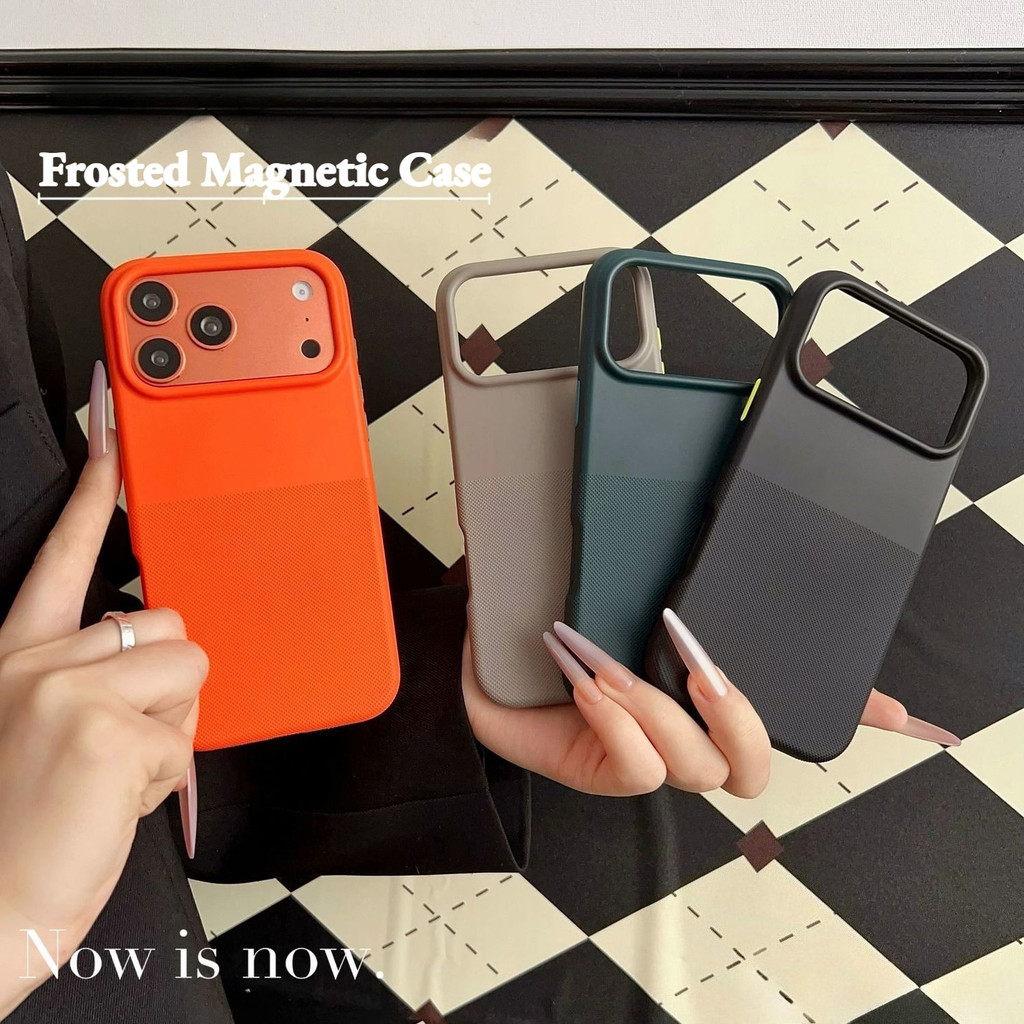 เคสกันกระแทกแบบแม่เหล็ก สำหรับ iPhone 13 14 15 16 17 Pro Max เคสไอโฟน 13 ฝาหลังผิวสัมผัสแบบด้าน กันลื่น และอ่อนโยนต่อผิว