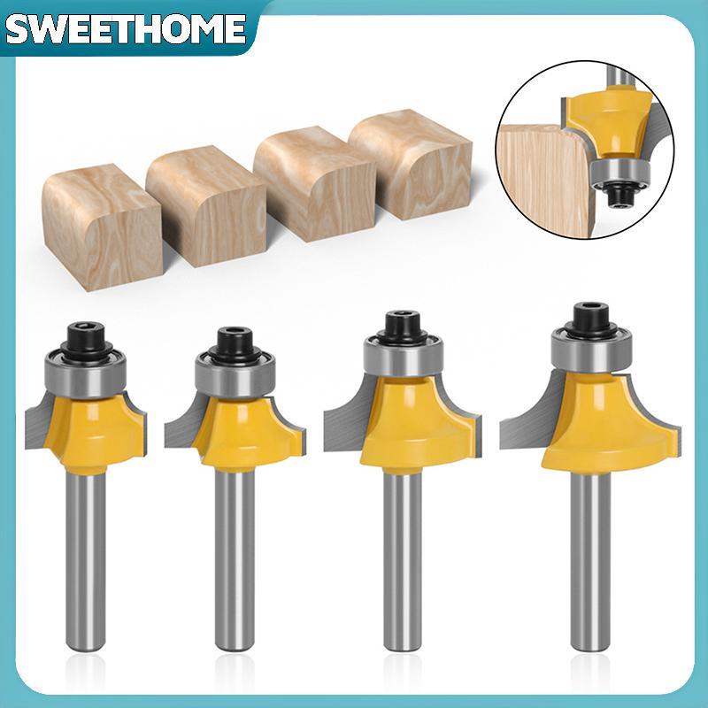 SWEETHOME 6 มม. / 1/4 Shank Corner Round Over Router Bit พร้อมเครื่องตัดมิลลิ่งแบริ่ง