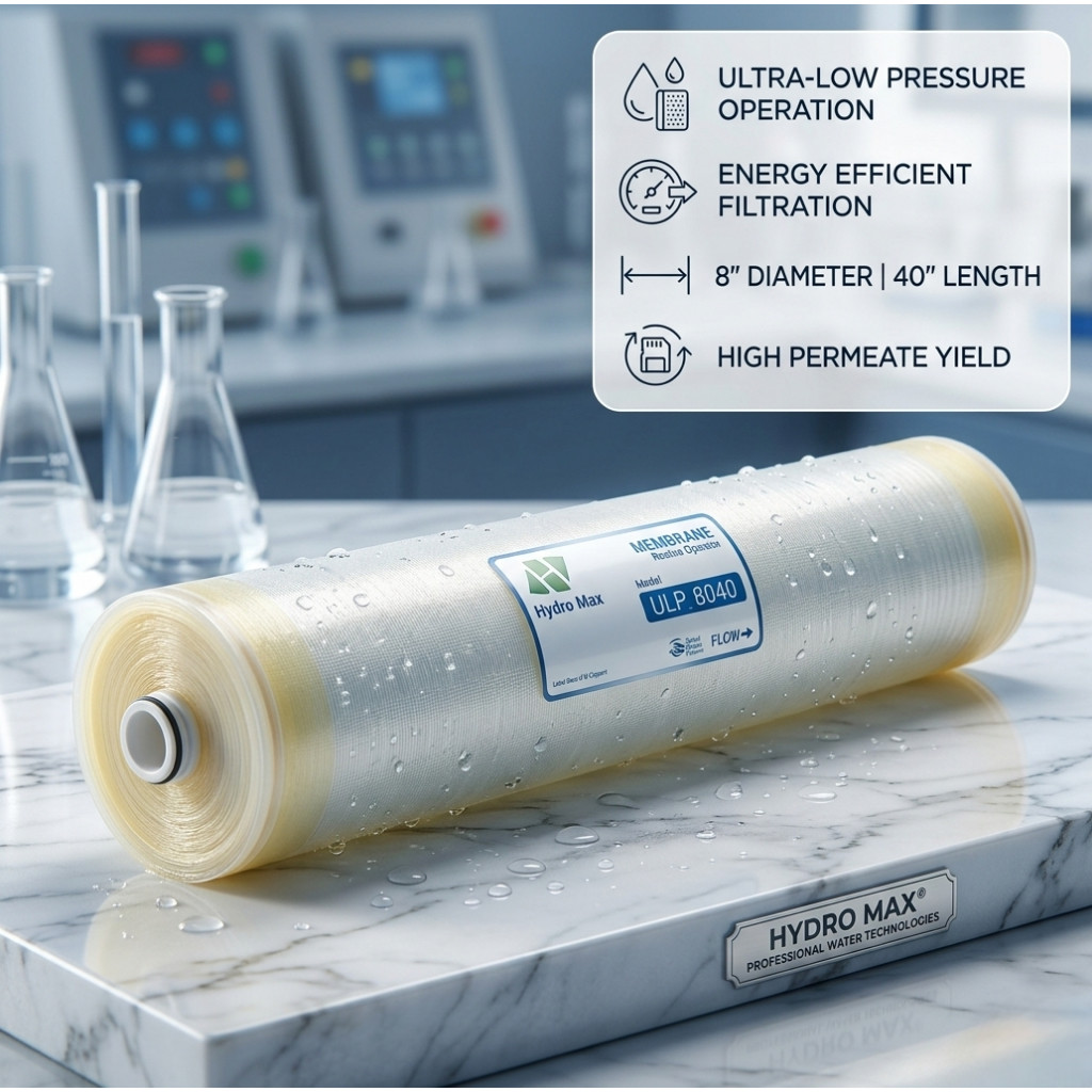 ไส้กรองน้ำอุตสาหกรรม LP-8040 ULP-8040 Hydromax 10500 GPD RO Membrane