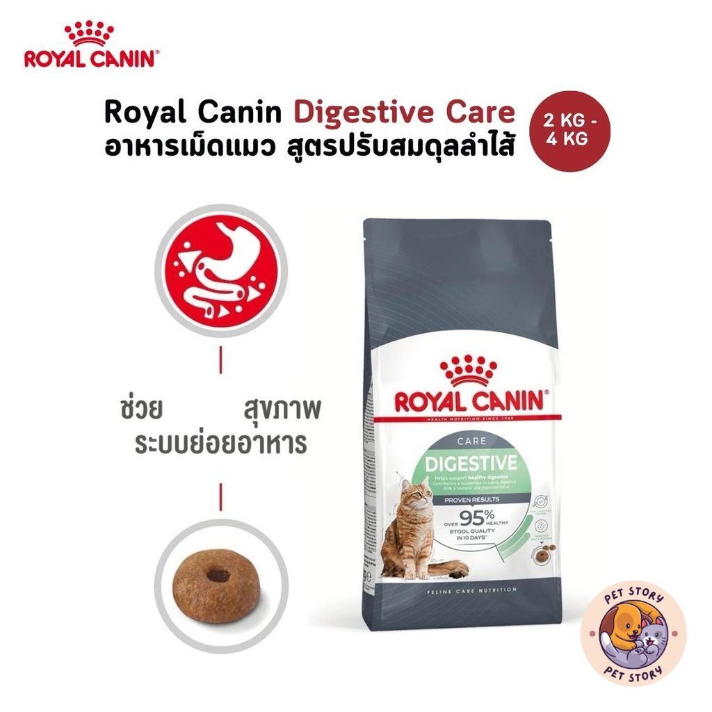 Royal Canin Digestive Care อาหารเม็ดแมว สูตรปรับสมดุลลำไส้ ระบบย่อย ทางเดินอาหาร ขนาด 2 Kg - 4 Kg