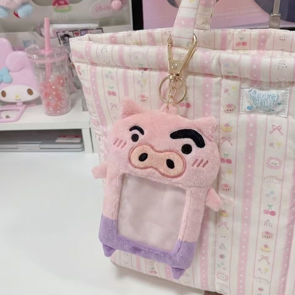 Crayon Shin-Chan ตุ๊กตาสีขาว Halter Card Holder การ์ตูนน่ารัก Zuemon Card Holder Work Card Meal แขวนกระเป๋าผู้ถือ 4.22