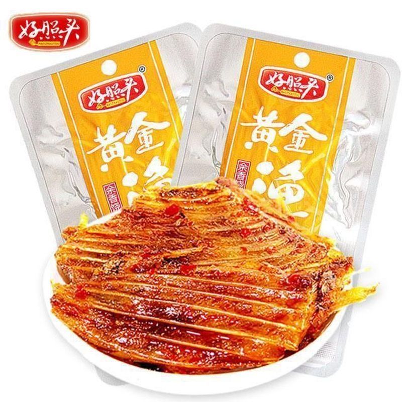 Haozhaotou Golden Fish Fin เผ็ด Shark Fin เผ็ด Shark Fin Hunan พิเศษเผ็ดของว่างสบายๆขายส่ง/m4.24