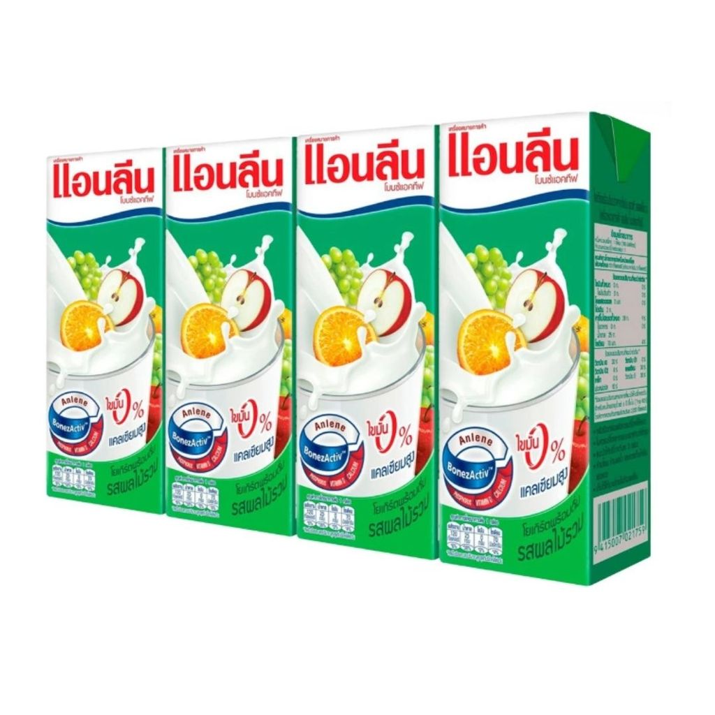 แอนลีน นมเปรี้ยวผลไม้รวม (Anlene UHT Yoghurt Milk Mixed Fruit 180ml. Pack4)