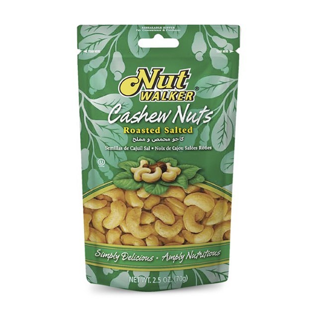 นัทวอล์คเกอร์ เม็ดมะม่วงเกลือ(Nut Walker Roasted Salted Cashew Nuts 70g.)