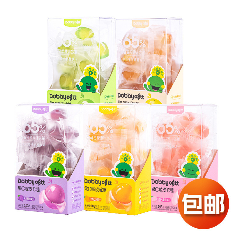 2026 สไตล์ใหม่ 2026Dobby Dobiguo C สุก Marshmallow 103g มะม่วงพีชองุ่นปอกเปลือก Pop Pulp แซนวิช Gummy2026042420260424